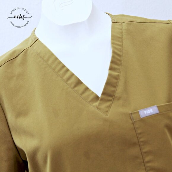 Bundle‎ of 2 Figs Catarina One Pocket Scrub Tops Blue Green Women M Style FW1000 - Picture 7 of 16